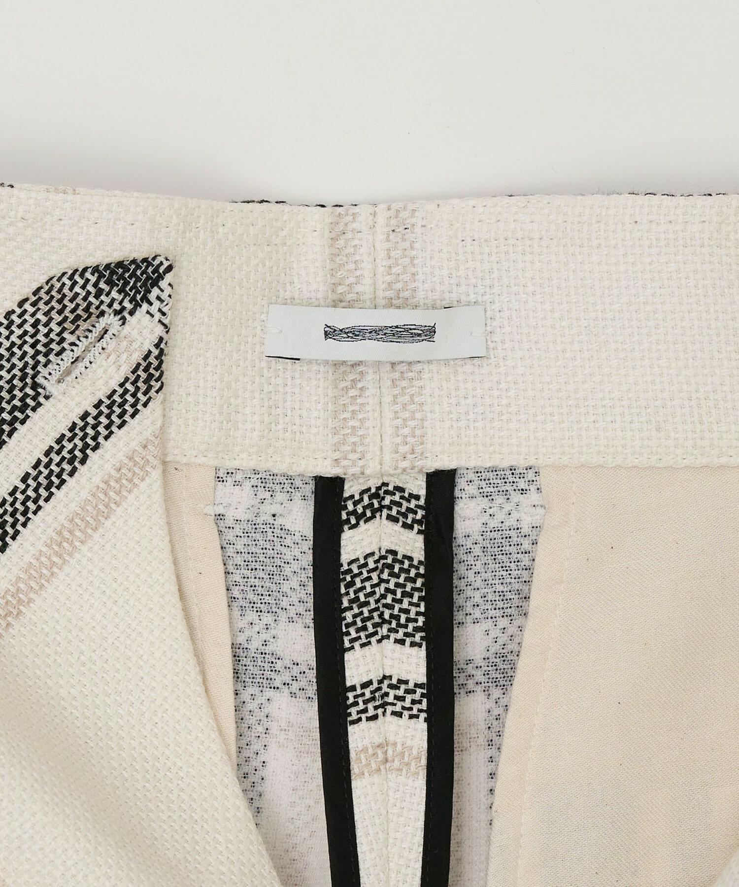 【unbilanc】リネンチェックローラマイルストークパンツ 詳細画像 ホワイト系その他 10