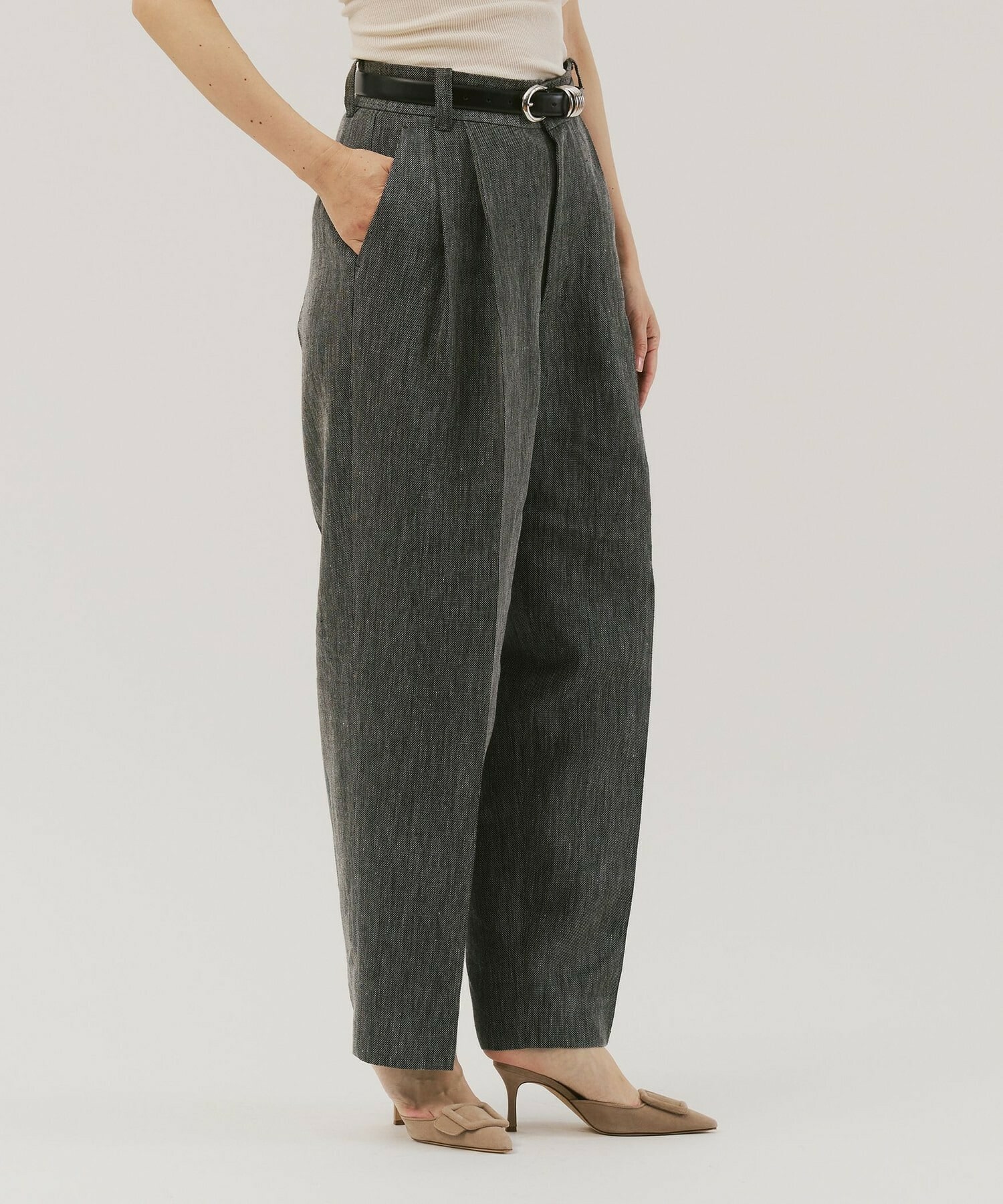 【unbilanc】ジョージーストークパンツ 詳細画像 チャコールグレー 1