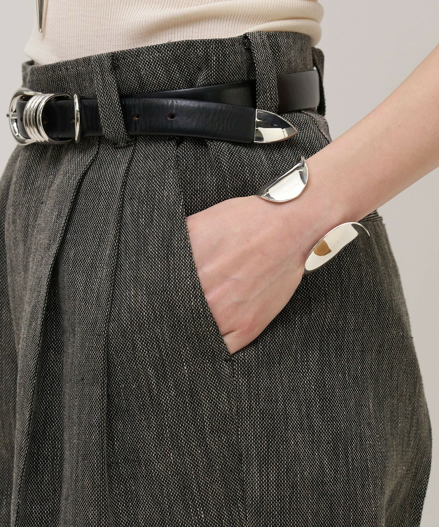 【unbilanc】ジョージーストークパンツ 詳細画像 チャコールグレー 9