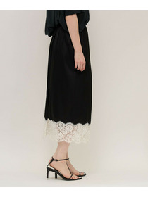 【unbilanc】ストークランジェリースカート 詳細画像 ブラック&times;ホワイト 1