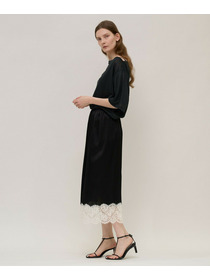 【unbilanc】ストークランジェリースカート 詳細画像 ブラック&times;ホワイト 4