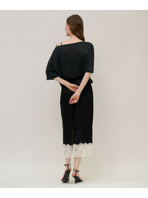 【unbilanc】ストークランジェリースカート 詳細画像 ブラック&times;ホワイト 5