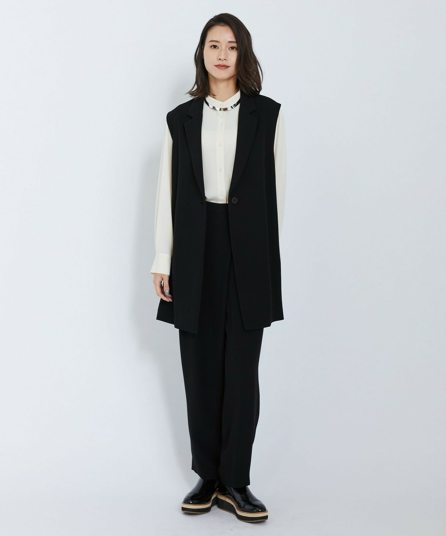 【L'EQUIPE】プレートラインネックレス 詳細画像 シルバー 1