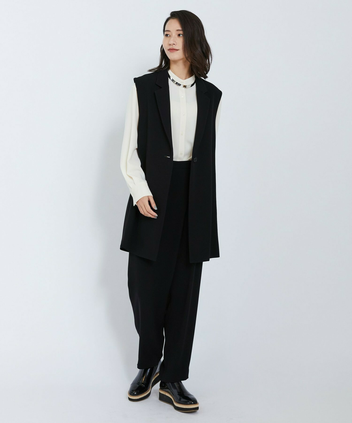 【L'EQUIPE】プレートラインネックレス 詳細画像 シルバー 2