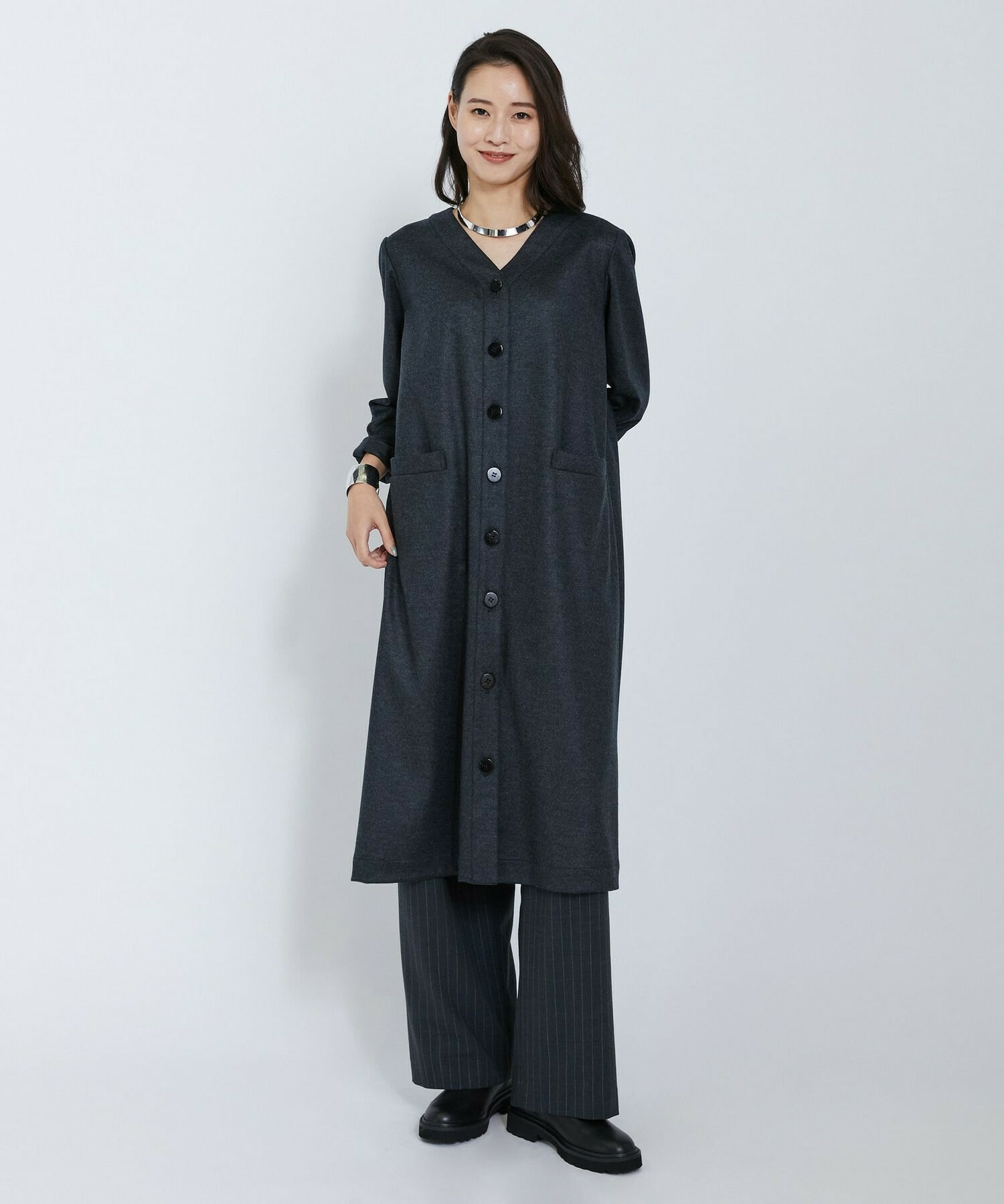 【L'EQUIPE】プレートラインネックレス 詳細画像 シルバー 3