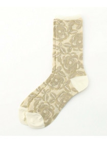 【L'EQUIPE】フラワーモチーフソックス 詳細画像 ブラック 10