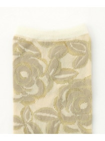 【L'EQUIPE】フラワーモチーフソックス 詳細画像 ブラック 11