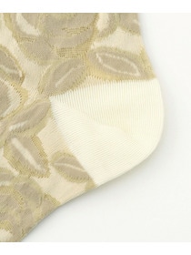 【L'EQUIPE】フラワーモチーフソックス 詳細画像 ブラック 12