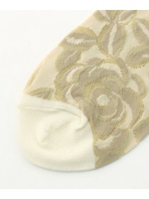 【L'EQUIPE】フラワーモチーフソックス 詳細画像 ブラック 13