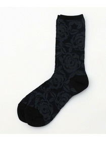 【L'EQUIPE】フラワーモチーフソックス 詳細画像 ブラック 6