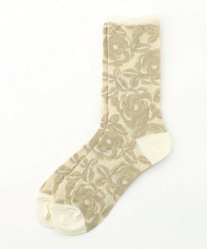 【L'EQUIPE】フラワーモチーフソックス 詳細画像 オフホワイト 1