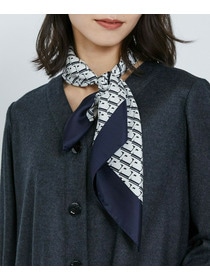 【L'EQUIPE】L&rsquo;モノグラム12匁シルクスカーフ 詳細画像 クリーム 5