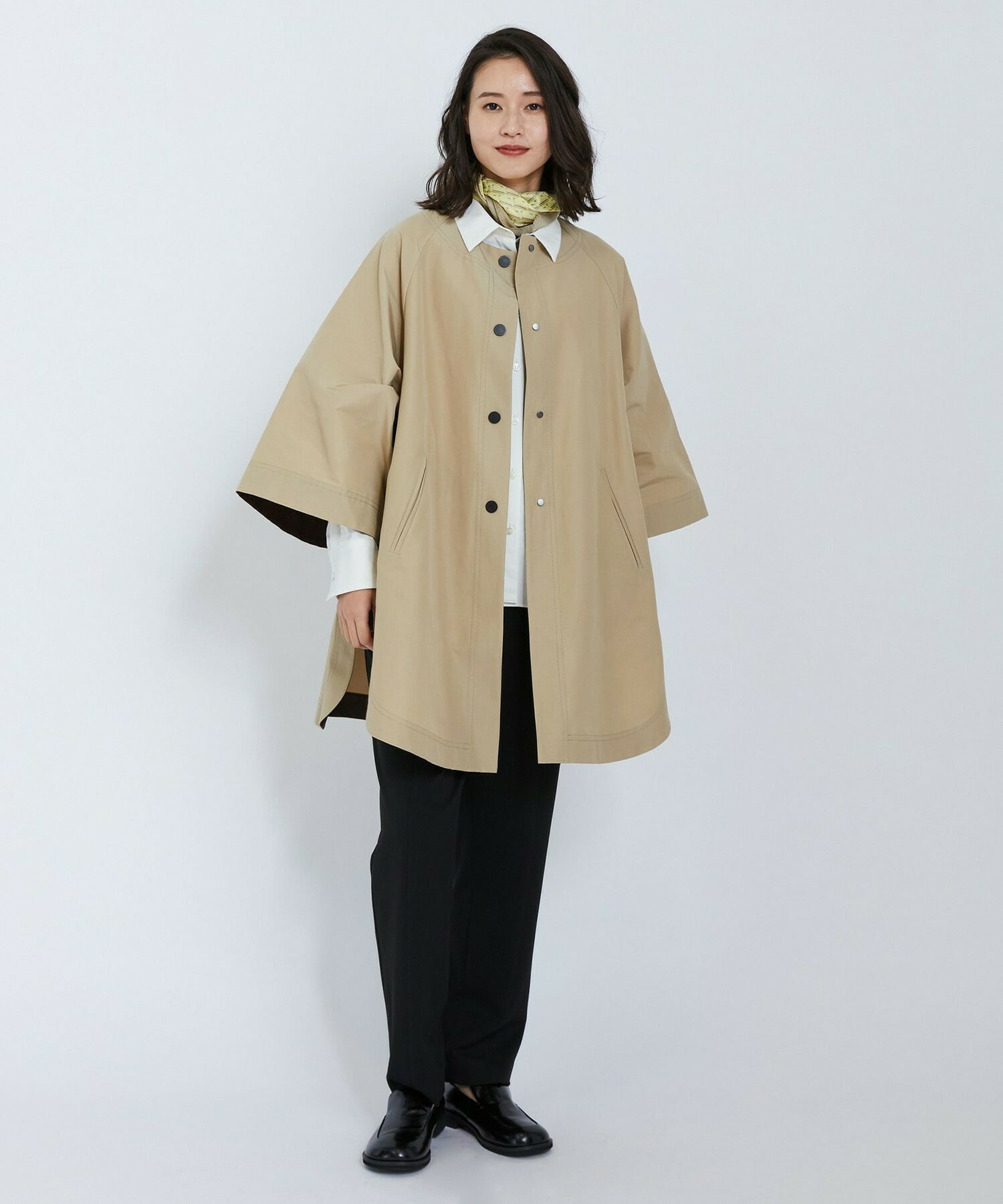 【L'EQUIPE】L&rsquo;モノグラム12匁シルクスカーフ 詳細画像 クリーム 7