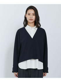 【L'EQUIPE】ダブルクロスブラウス 詳細画像 ネイビー 14