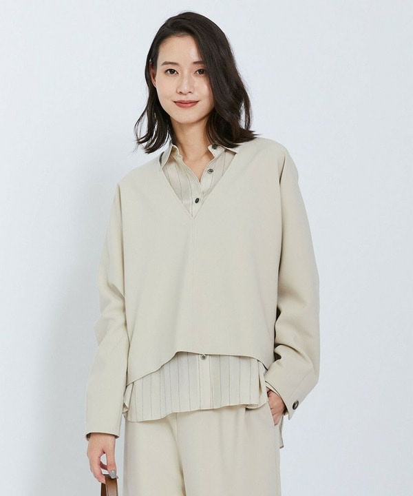 【L'EQUIPE】ダブルクロスブラウス