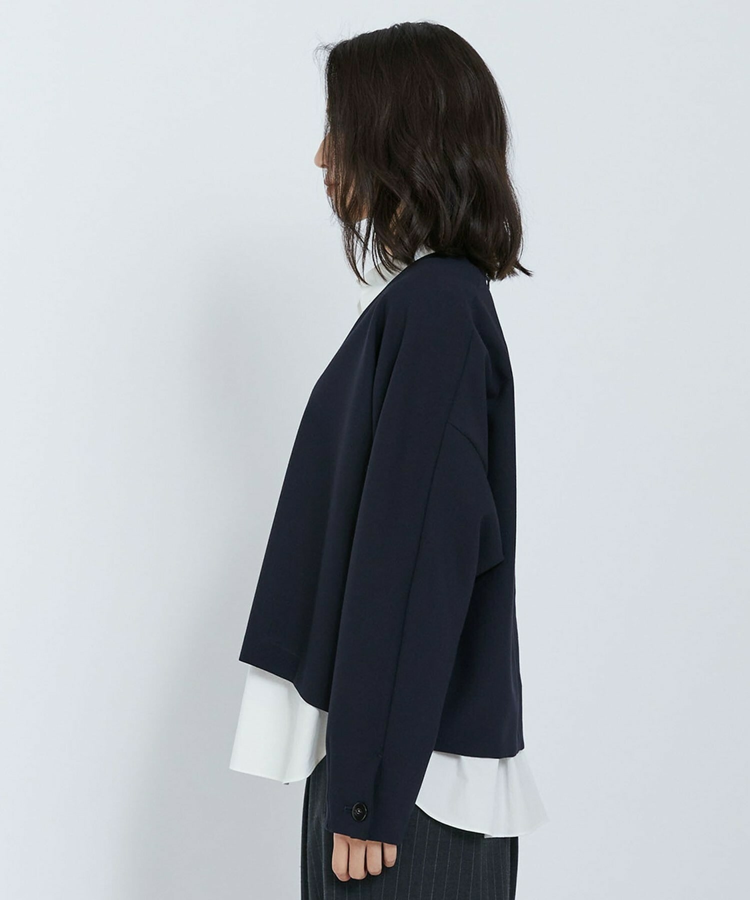 【L'EQUIPE】ダブルクロスブラウス 詳細画像 ネイビー 15