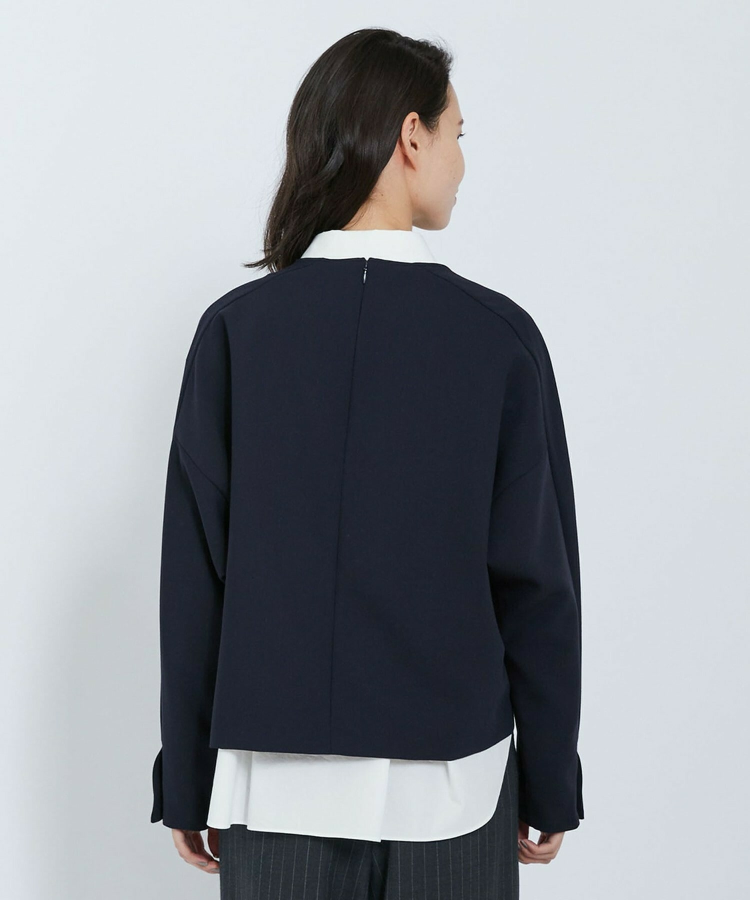 【L'EQUIPE】ダブルクロスブラウス 詳細画像 ネイビー 17