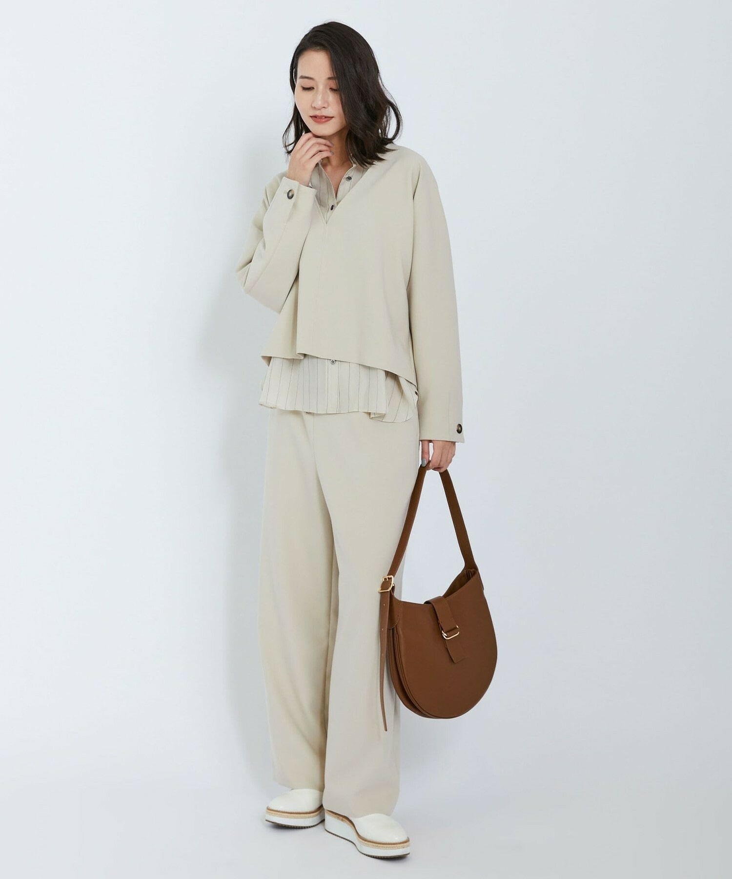 【L'EQUIPE】ダブルクロスブラウス 詳細画像 ネイビー 6