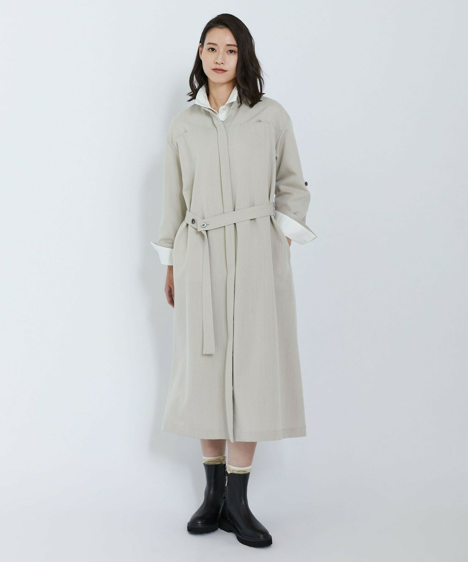 【L'EQUIPE】コットンサテンビンテージシャツ 詳細画像 サックスブルー 14