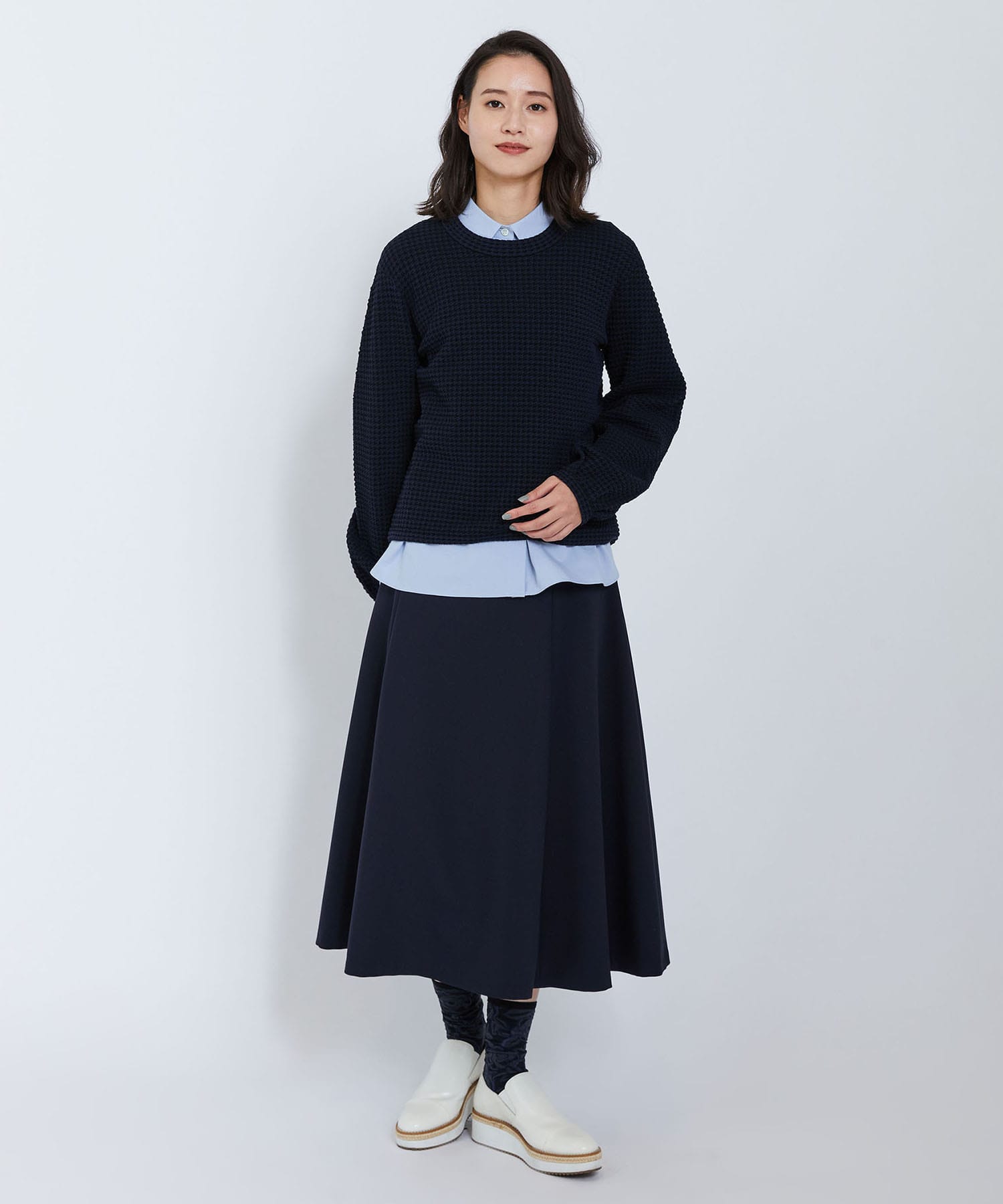 【L'EQUIPE】コットンサテンビンテージシャツ 詳細画像 サックスブルー 7