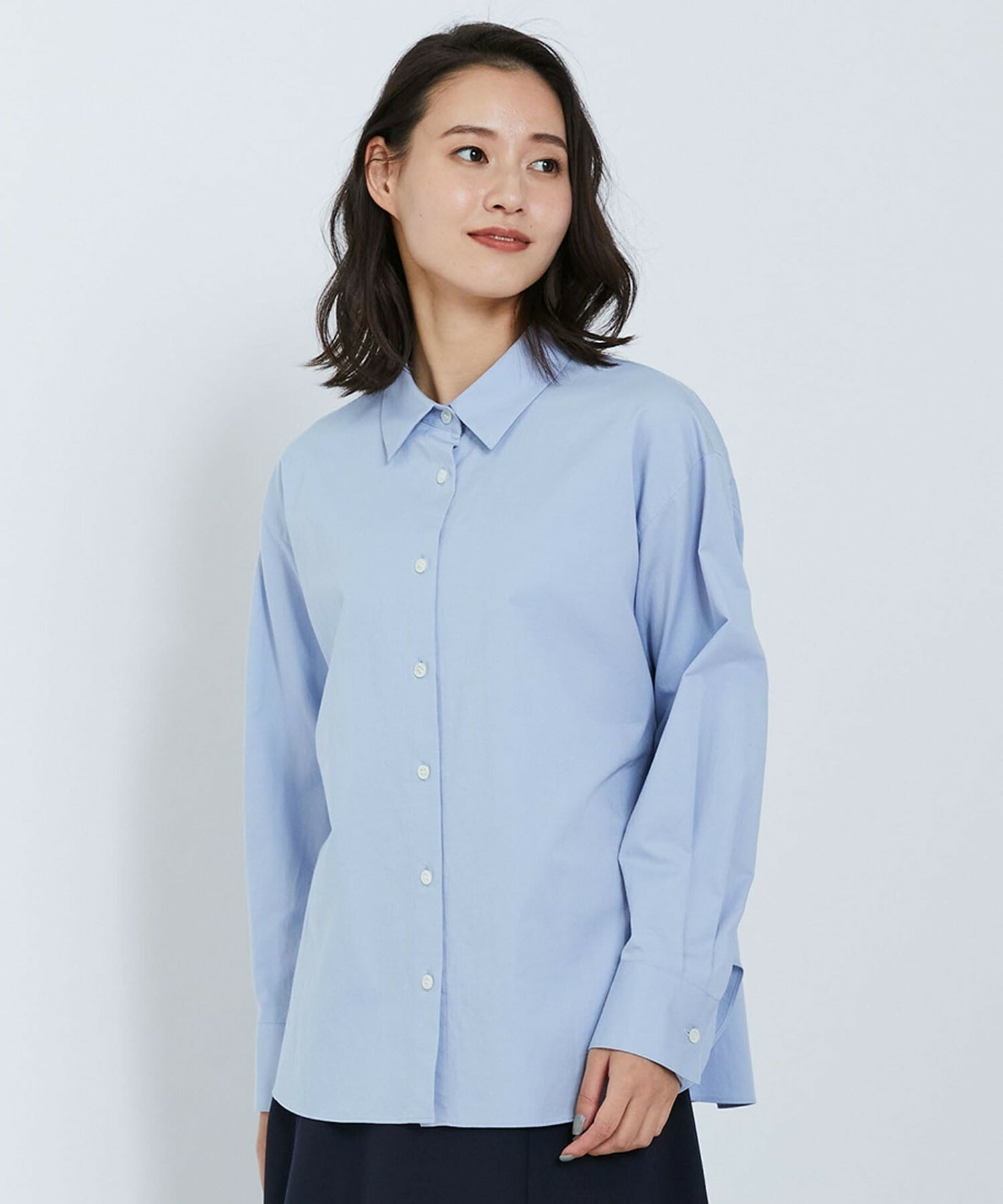 【L'EQUIPE】コットンサテンビンテージシャツ 詳細画像 サックスブルー 1