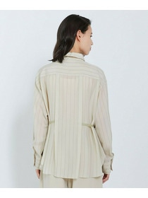 【L'EQUIPE】キュプラコットンストライプシャツ 詳細画像 ベージュ系その他 14