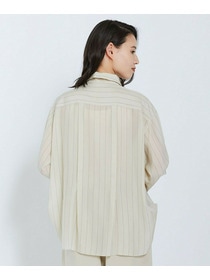 【L'EQUIPE】キュプラコットンストライプシャツ 詳細画像 ベージュ系その他 17