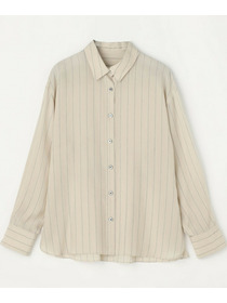 【L'EQUIPE】キュプラコットンストライプシャツ 詳細画像 ベージュ系その他 18