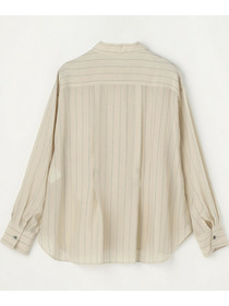 【L'EQUIPE】キュプラコットンストライプシャツ 詳細画像 ベージュ系その他 19