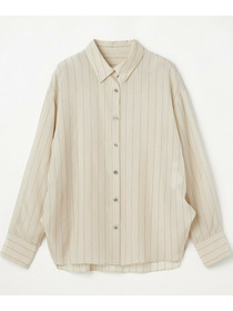 【L'EQUIPE】キュプラコットンストライプシャツ 詳細画像 ベージュ系その他 27