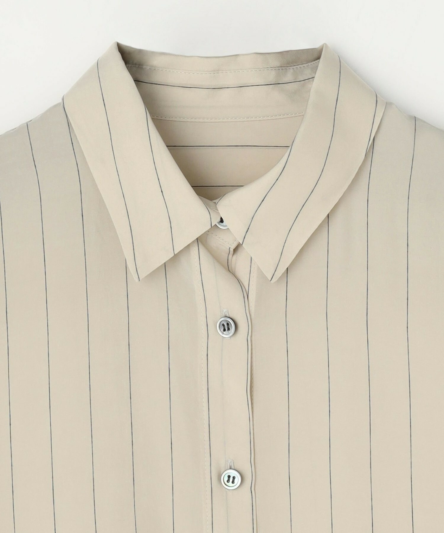 【L'EQUIPE】キュプラコットンストライプシャツ 詳細画像 ベージュ系その他 21