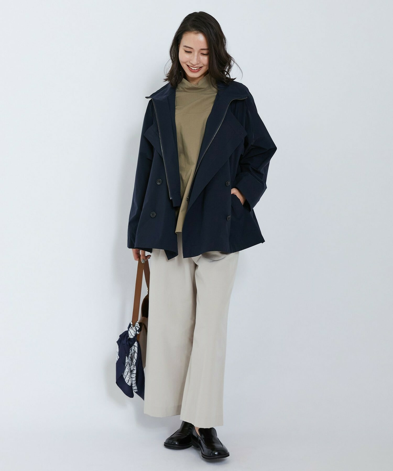 【L'EQUIPE】オーガニックタイプライターブラウス 詳細画像 カーキ 15