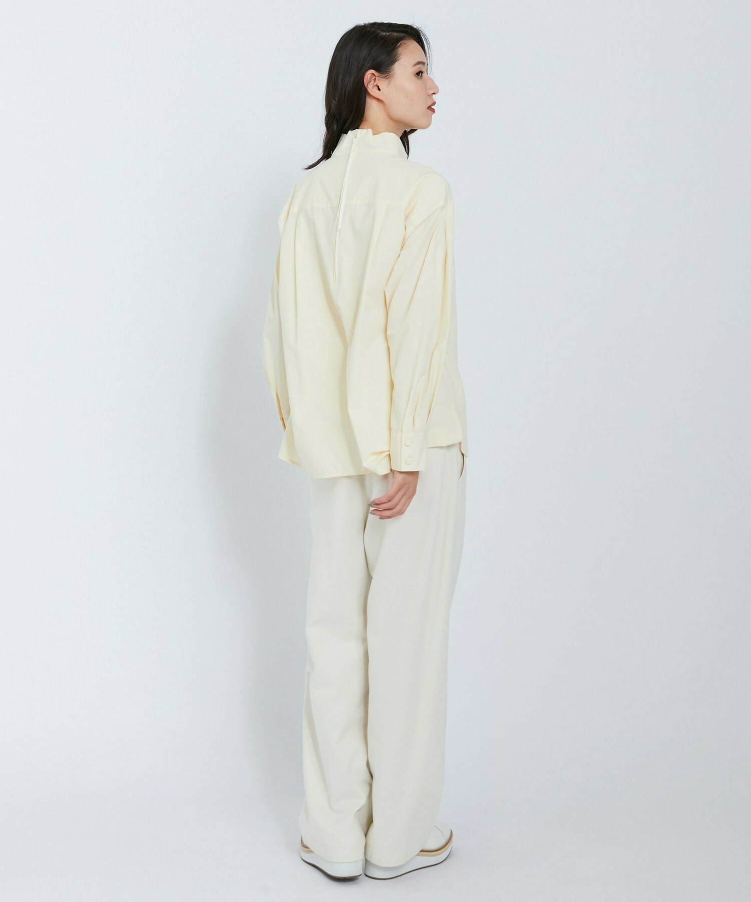 【L'EQUIPE】オーガニックタイプライターブラウス 詳細画像 カーキ 4