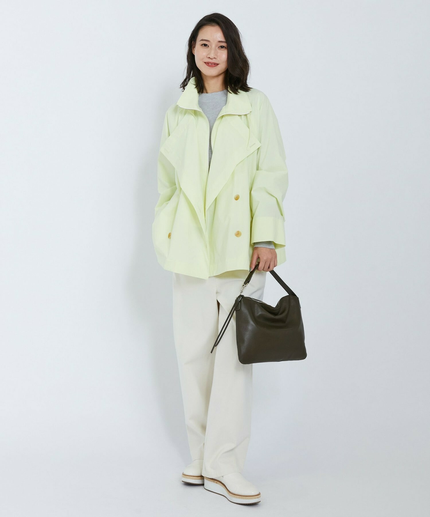 【L'EQUIPE】SOLOTEX 2WAYストレッチコート 詳細画像 ネイビー 1