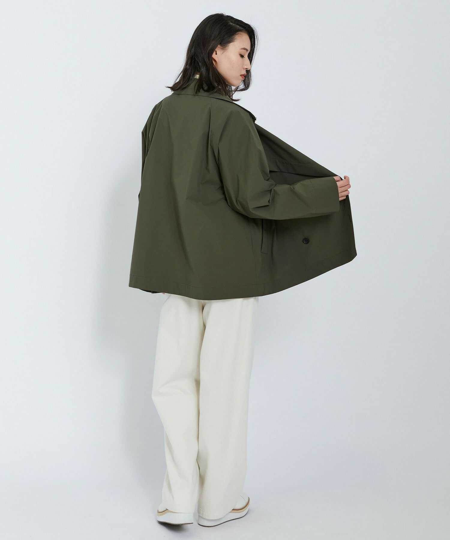 【L'EQUIPE】SOLOTEX 2WAYストレッチコート 詳細画像 ネイビー 10