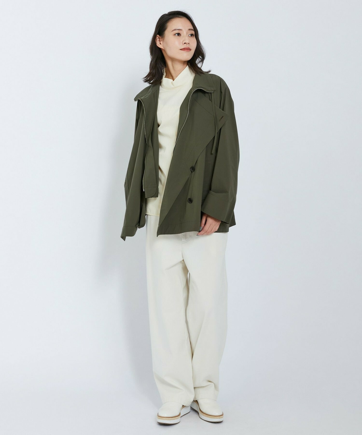 【L'EQUIPE】SOLOTEX 2WAYストレッチコート 詳細画像 ネイビー 12