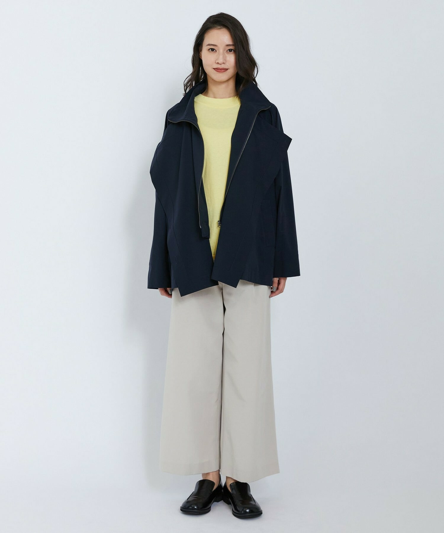 【L'EQUIPE】SOLOTEX 2WAYストレッチコート 詳細画像 ネイビー 14