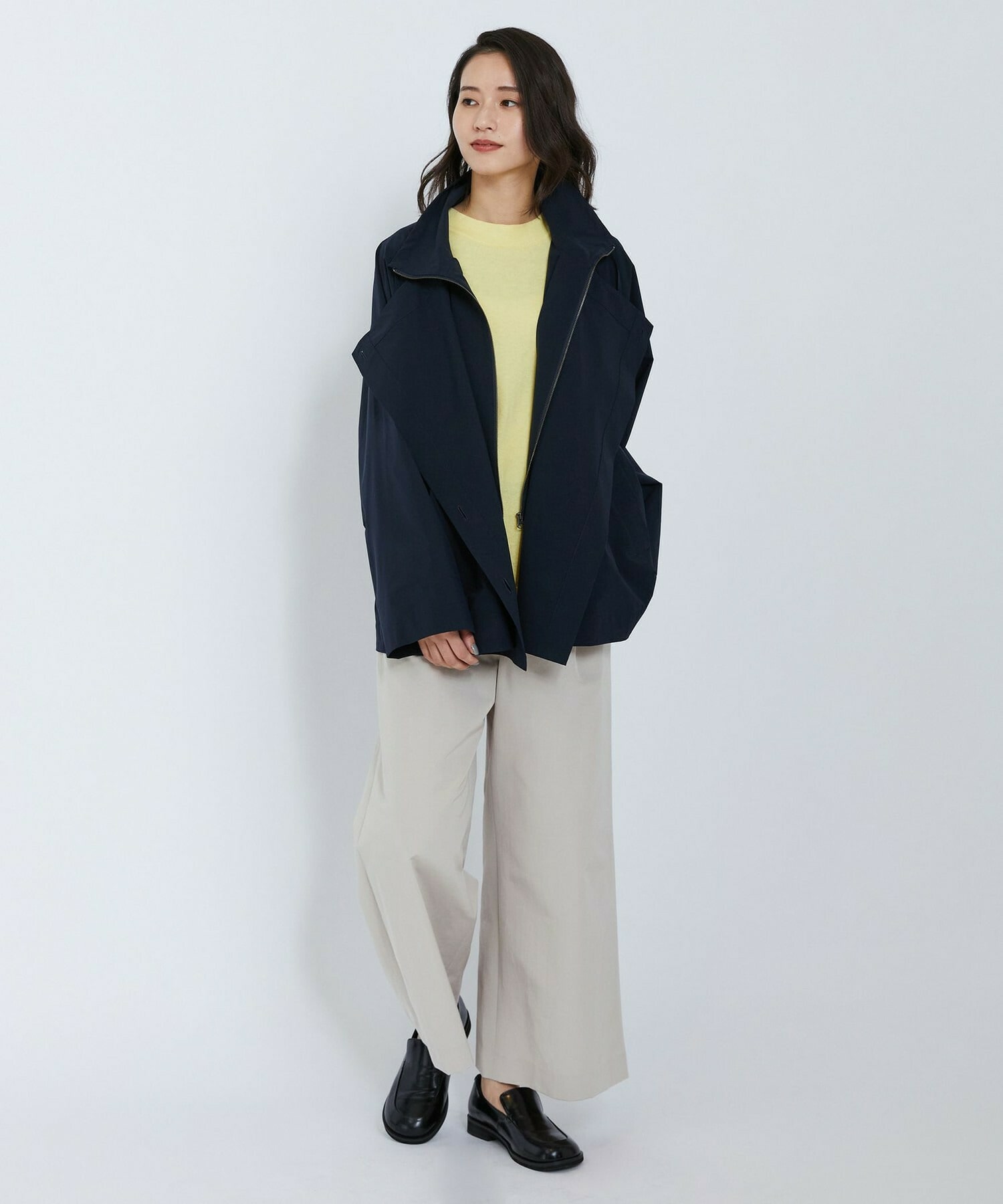 【L'EQUIPE】SOLOTEX 2WAYストレッチコート 詳細画像 ネイビー 15