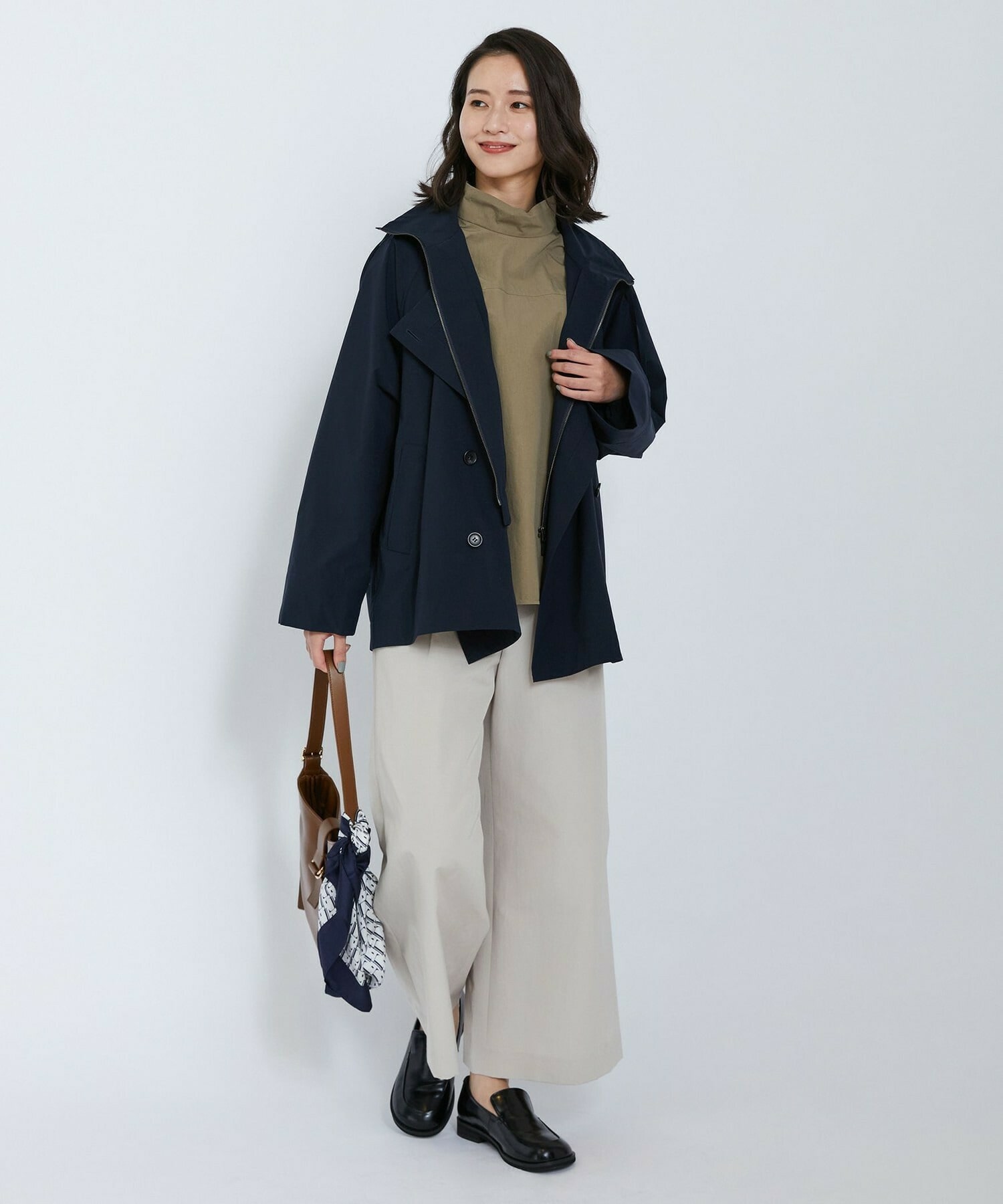 【L'EQUIPE】SOLOTEX 2WAYストレッチコート 詳細画像 ネイビー 19