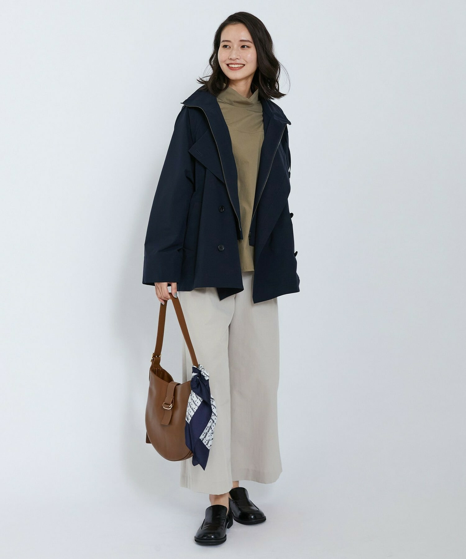 【L'EQUIPE】SOLOTEX 2WAYストレッチコート 詳細画像 ネイビー 20