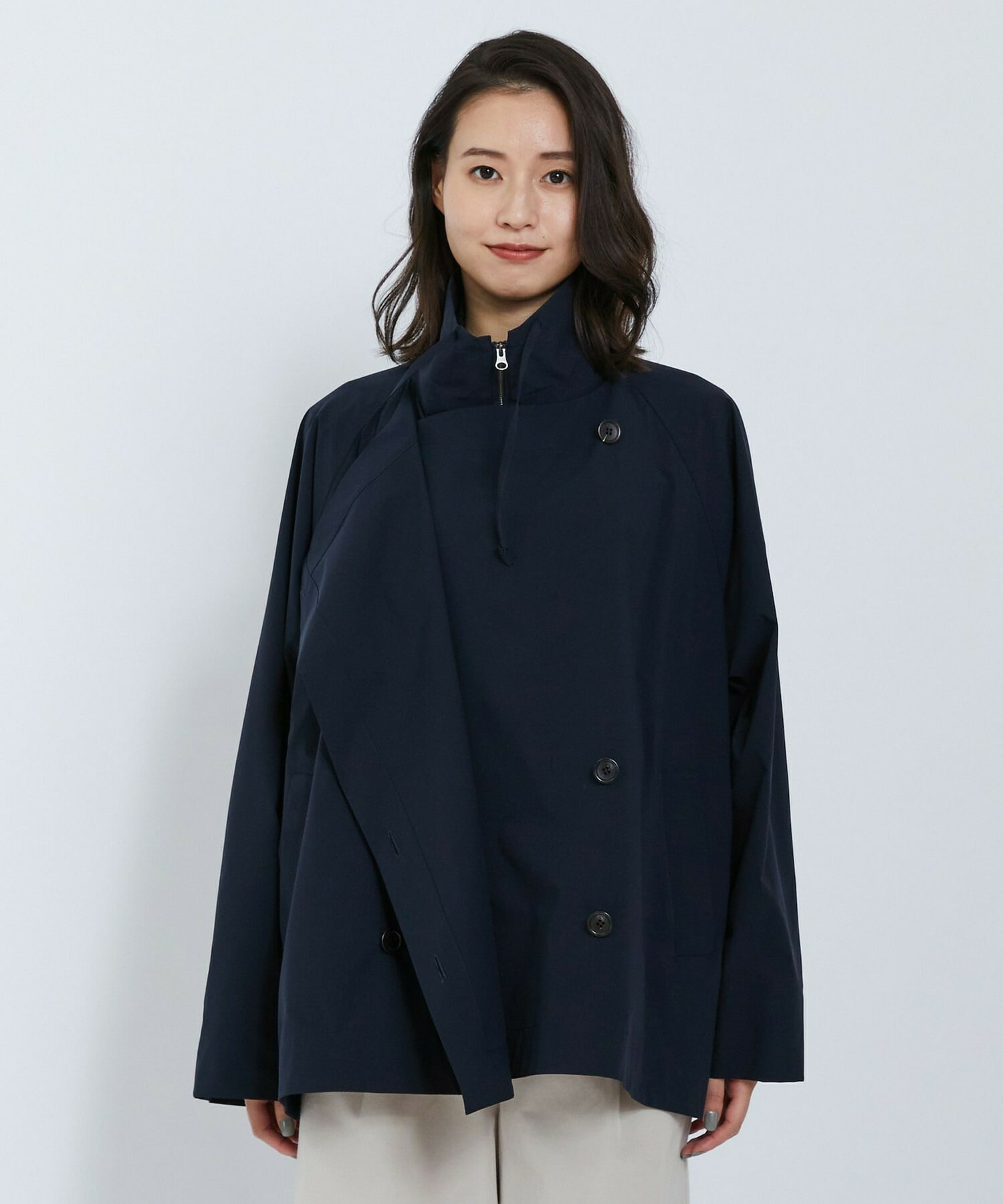 【L'EQUIPE】SOLOTEX 2WAYストレッチコート 詳細画像 ネイビー 25