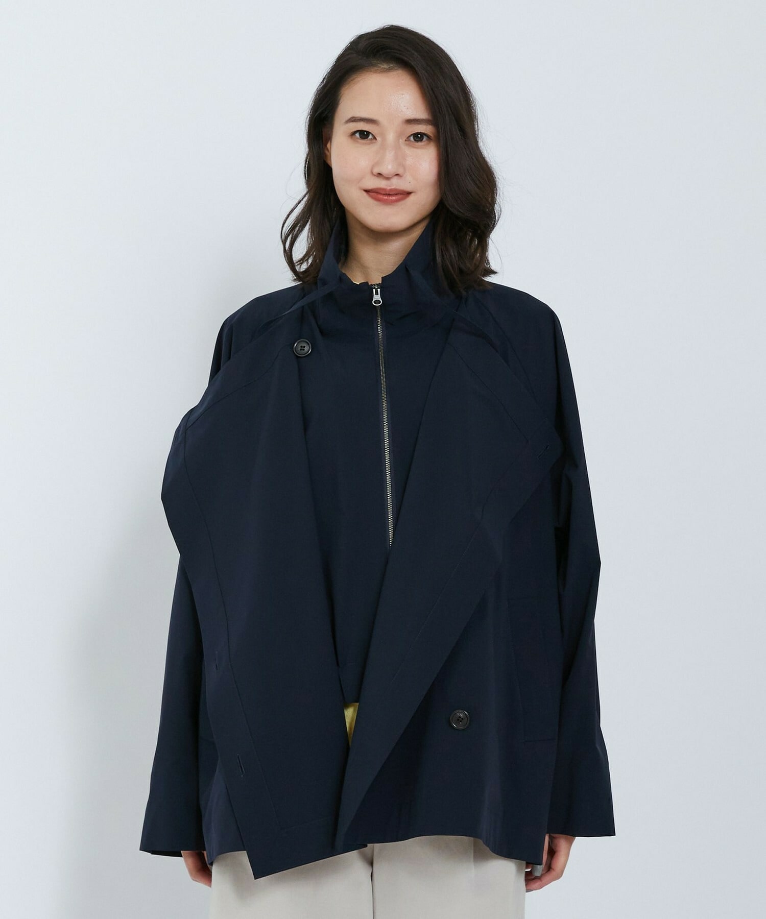 【L'EQUIPE】SOLOTEX 2WAYストレッチコート 詳細画像 ネイビー 26