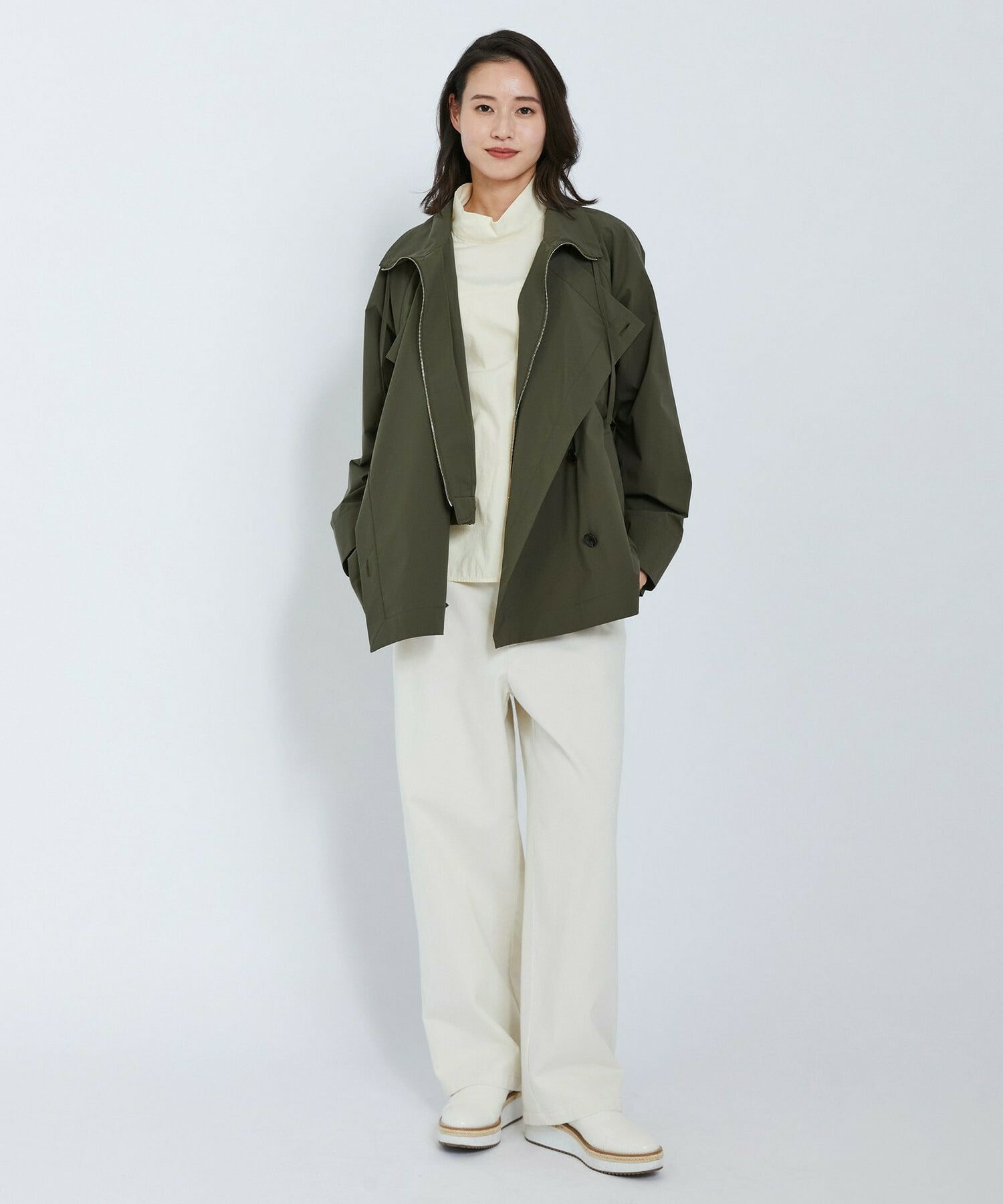 【L'EQUIPE】SOLOTEX 2WAYストレッチコート 詳細画像 ネイビー 7