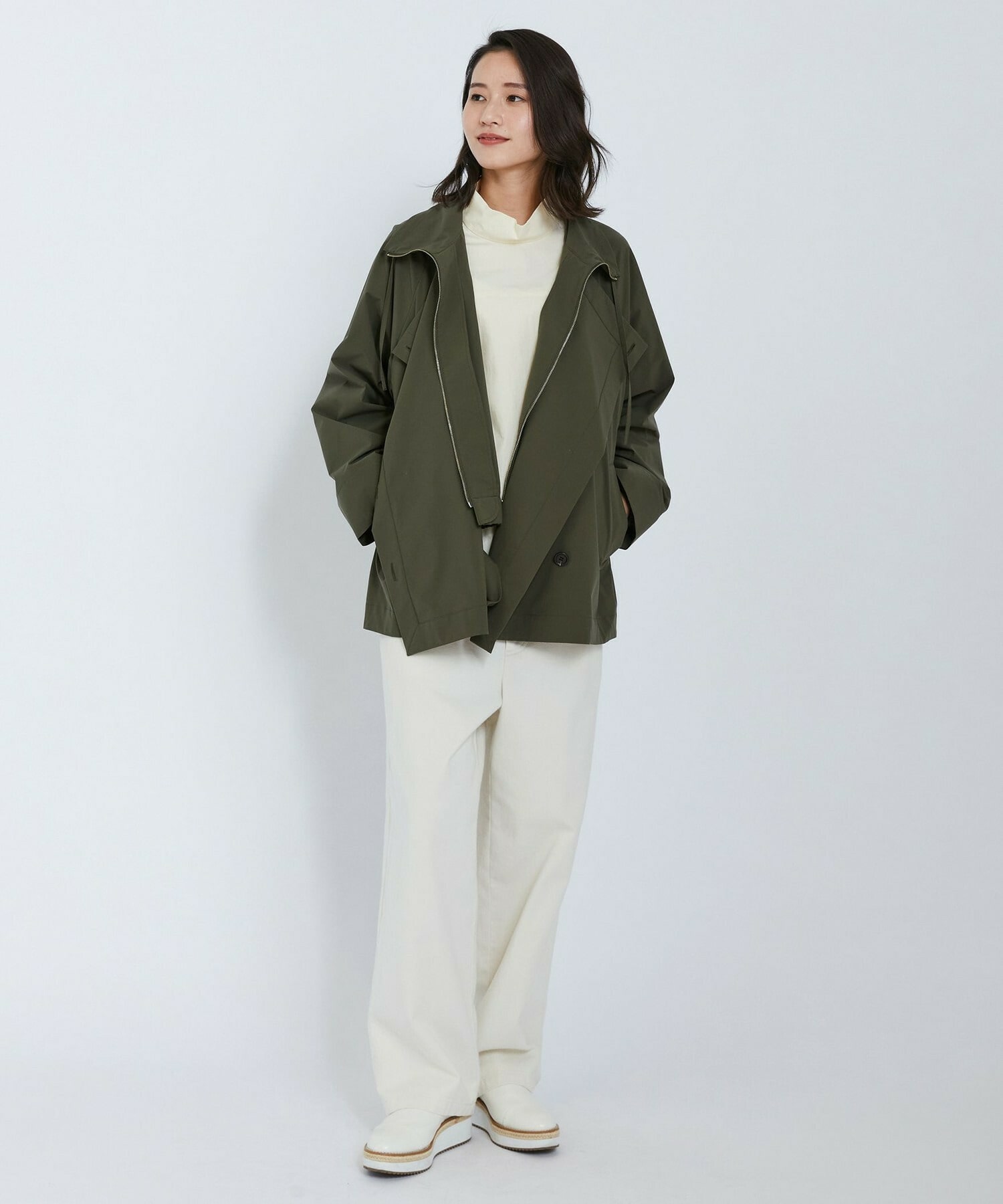 【L'EQUIPE】SOLOTEX 2WAYストレッチコート 詳細画像 ネイビー 8