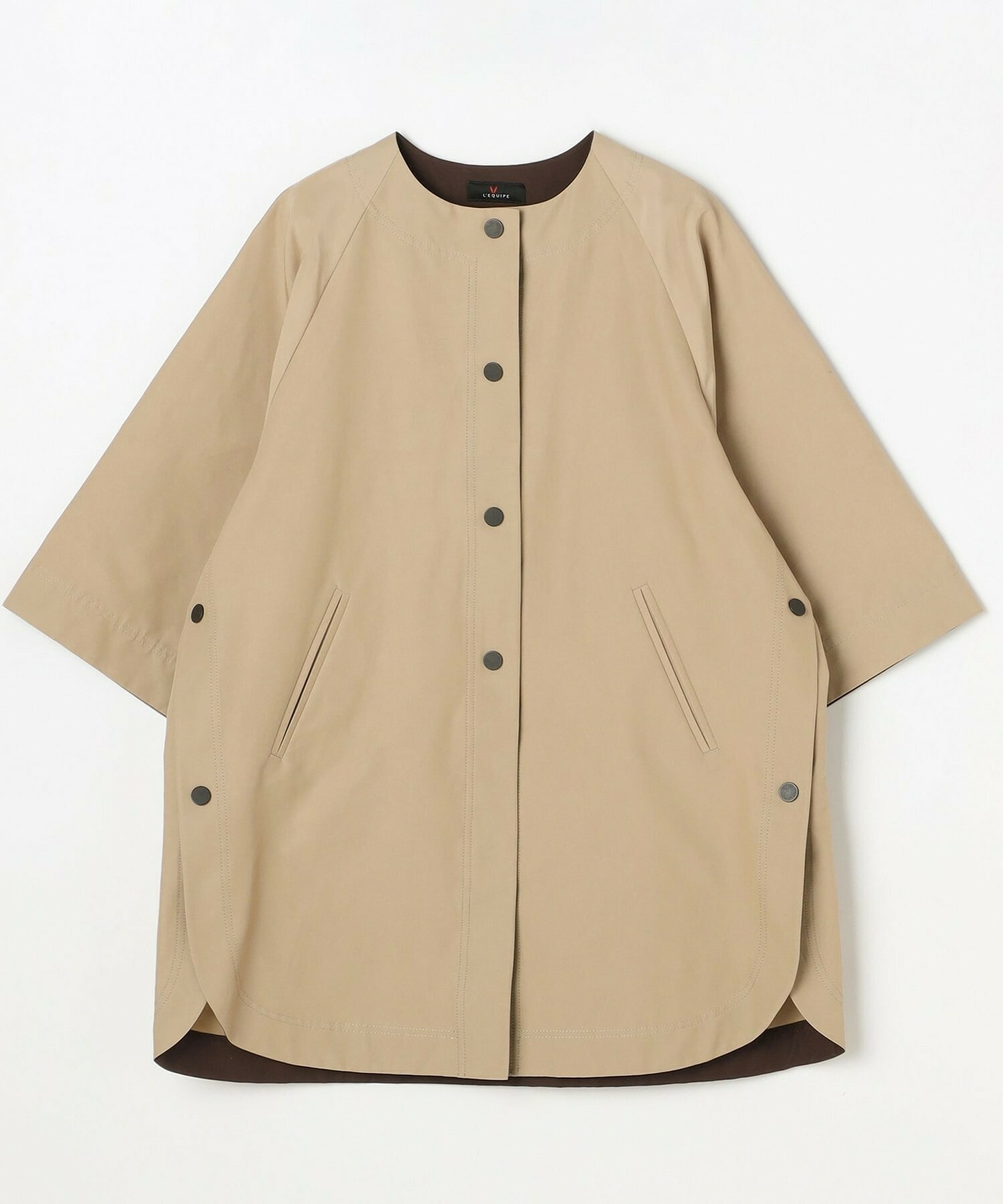 【L'EQUIPE】コットンナイロングログランコート 詳細画像 ベージュ 13