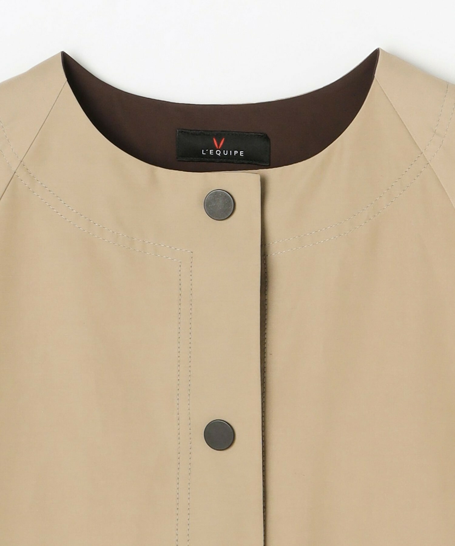 【L'EQUIPE】コットンナイロングログランコート 詳細画像 ベージュ 15