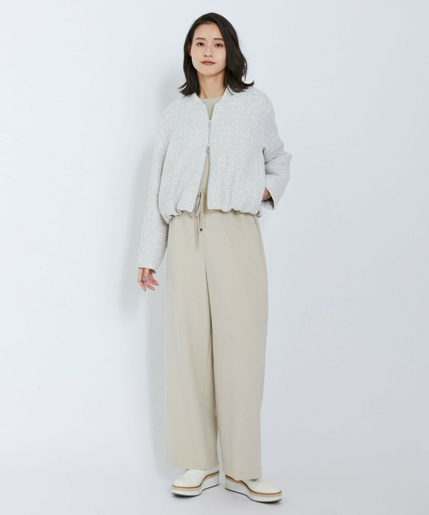 【L'EQUIPE】テープツイードジャケット 詳細画像 ネイビー 10