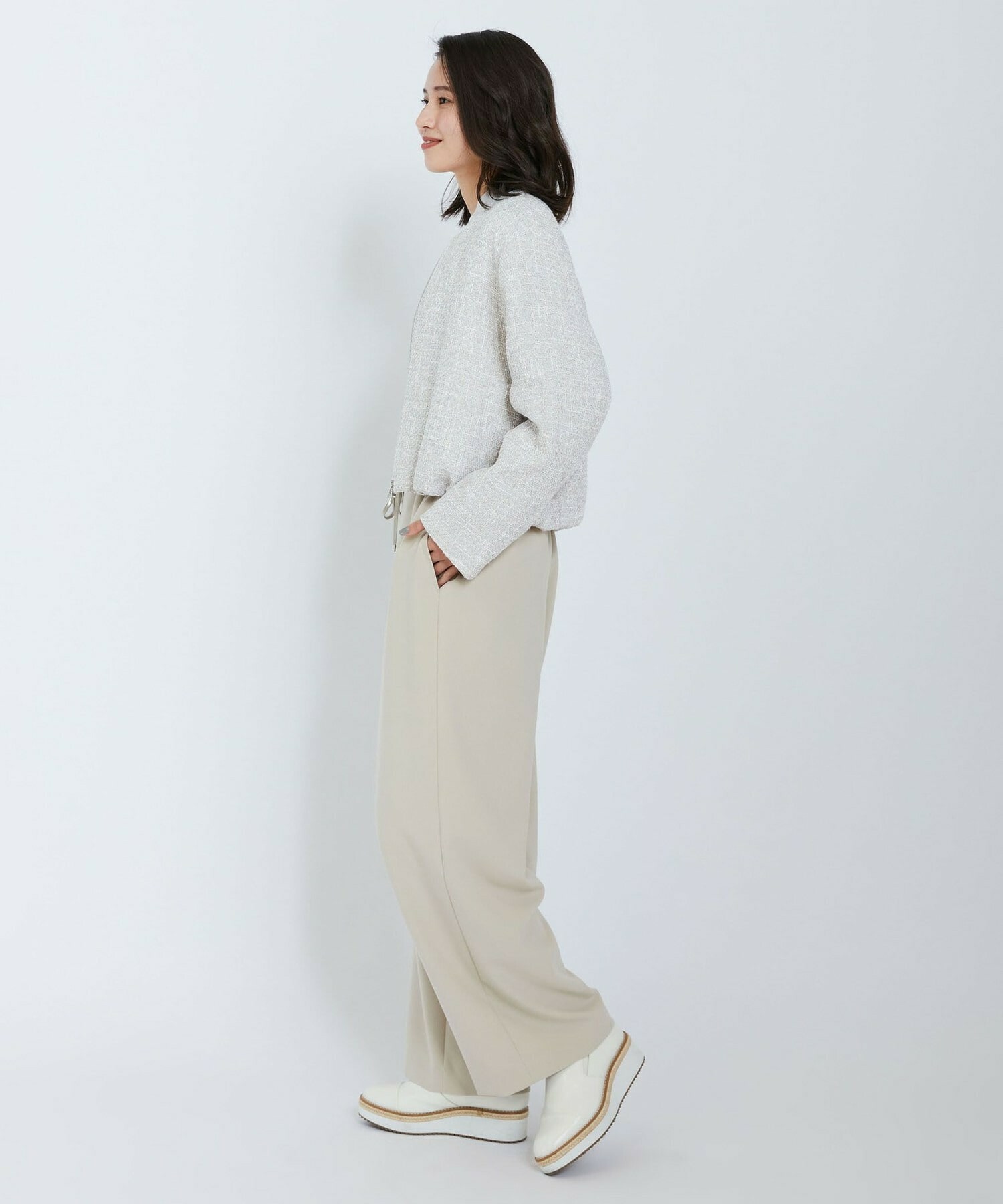 【L'EQUIPE】テープツイードジャケット 詳細画像 ネイビー 13