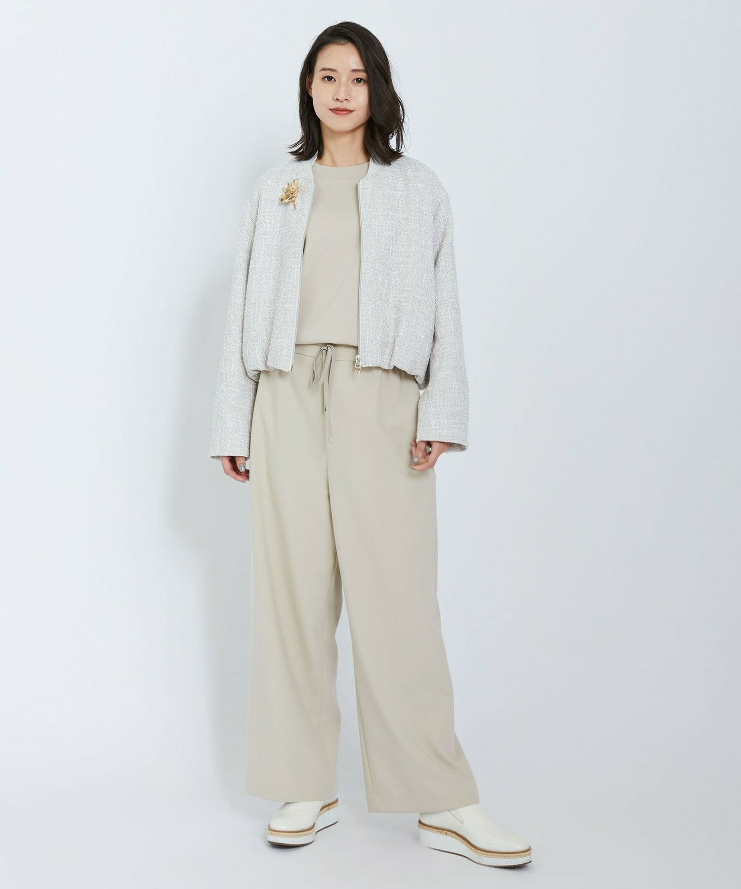 【L'EQUIPE】テープツイードジャケット 詳細画像 ネイビー 15