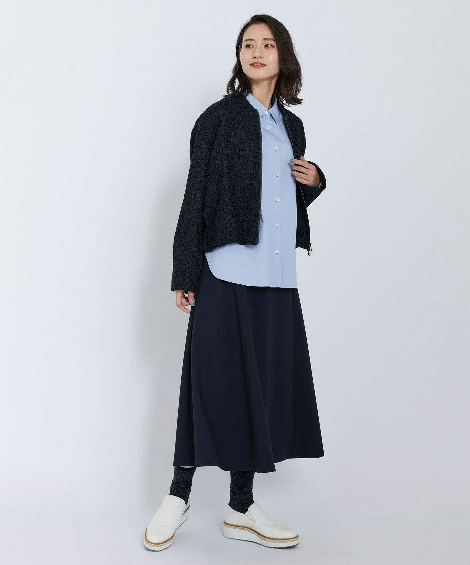 【L'EQUIPE】テープツイードジャケット 詳細画像 ネイビー 2